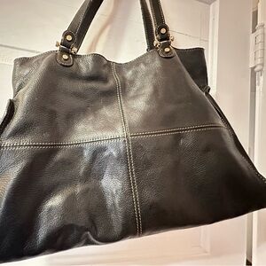 Liz Claiborne black leather bag